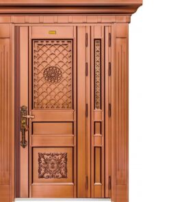 Cửa sắt sơn giả gỗ 1 cánh CS006