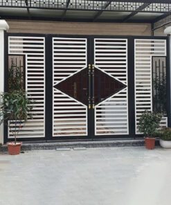 Cửa cổng sắt hộp 30x60 4 cánh CC001