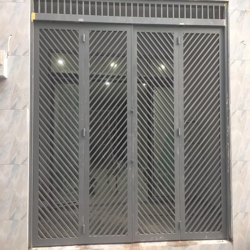 Cửa cổng sắt hộp 40x80 4 cánh CC013