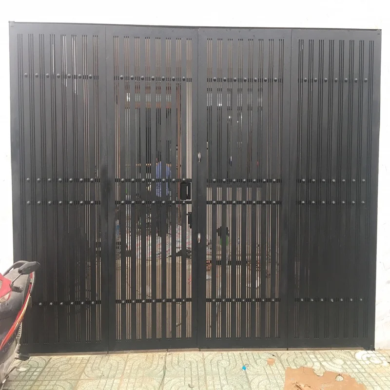 Cửa cổng sắt hộp 40x80 4 cánh CC006