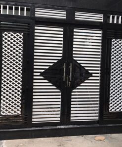 Cửa cổng sắt hộp 40x80 4 cánh CC007