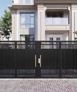 Cửa cổng sắt hộp 4 cánh CC035